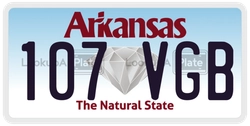 107VGB  license plate in AR
