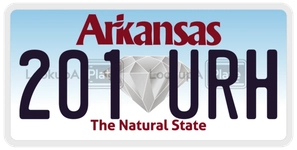 201URH license plate in Arkansas