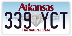 339YCT  license plate in AR