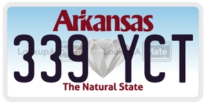 339YCT license plate in Arkansas