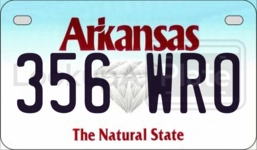 356WRO license plate in Arkansas