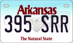 395SRR license plate in Arkansas