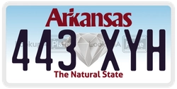 443XYH  license plate in AR
