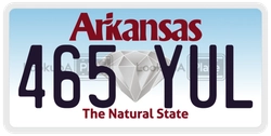465YUL  license plate in AR