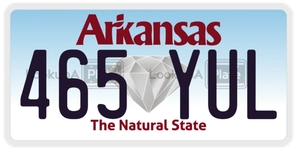 465YUL license plate in Arkansas