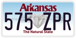 575ZPR  license plate in AR