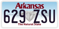 629ZSU  license plate in AR