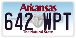 642WPT  license plate in AR