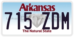 715ZDM  license plate in AR