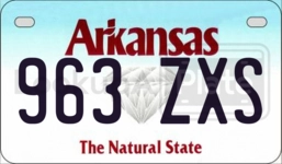 963ZXS license plate in Arkansas
