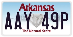 AAY49P  license plate in AR