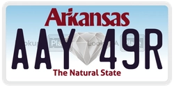 AAY49R  license plate in AR