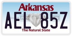 AEL85Z  license plate in AR