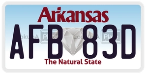 AFB83D license plate in Arkansas