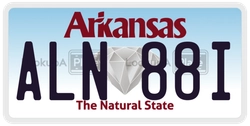 ALN88I  license plate in AR