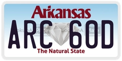 ARC60D  license plate in AR