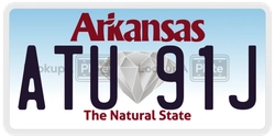 ATU91J  license plate in AR
