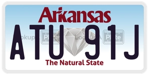 ATU91J license plate in Arkansas