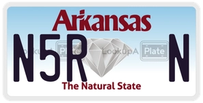 N5RN license plate in Arkansas