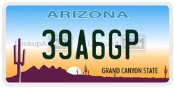 39A6GP  license plate in AZ