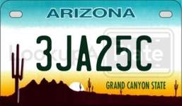 3JA25C license plate in Arizona