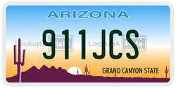 911JCS  license plate in AZ