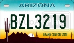 BZL3219 license plate in Arizona