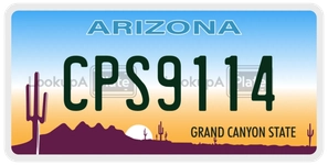 CPS9114 license plate in Arizona
