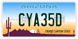 CYA35D  license plate in AZ