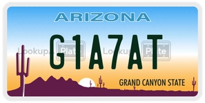G1A7AT license plate in Arizona