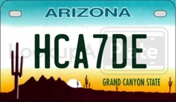 HCA7DE license plate in Arizona