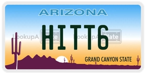 HITT6 license plate in Arizona