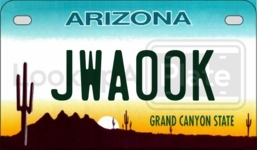 JWA00K license plate in Arizona