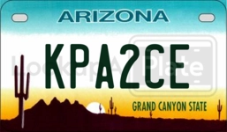 KPA2CE license plate in Arizona