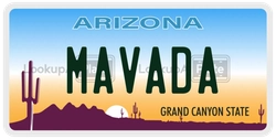 MAVADA  license plate in AZ