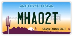 MHA02T  license plate in AZ