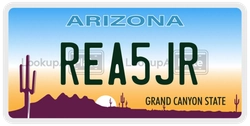 REA5JR  license plate in AZ