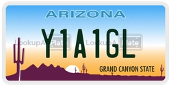 Y1A1GL  license plate in AZ