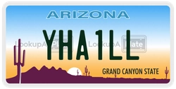 YHA1LL  license plate in AZ