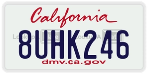 8UHK246 license plate in California