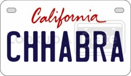 CHHABRA license plate in California