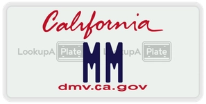 MM license plate in California