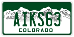 AIKS63  license plate in CO