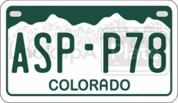 ASPP78 license plate in Colorado