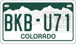 BKBU71 license plate in Colorado