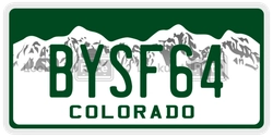 BYSF64  license plate in CO