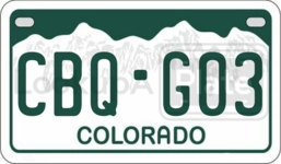 CBQG03 license plate in Colorado