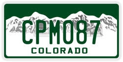 CPM087  license plate in CO