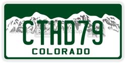 CTHD79  license plate in CO