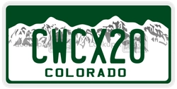CWCX20  license plate in CO
